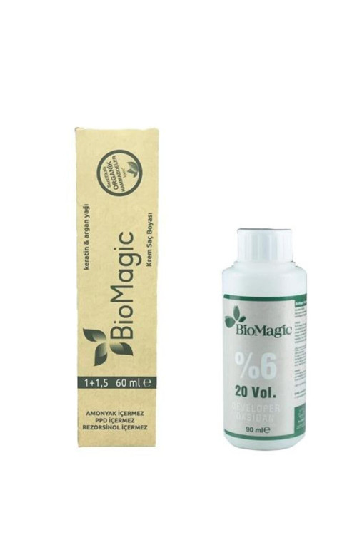 Organik Saç Boyası 55,07 Yoğun Çıkolata Kahve 60 ml ve Oksidan