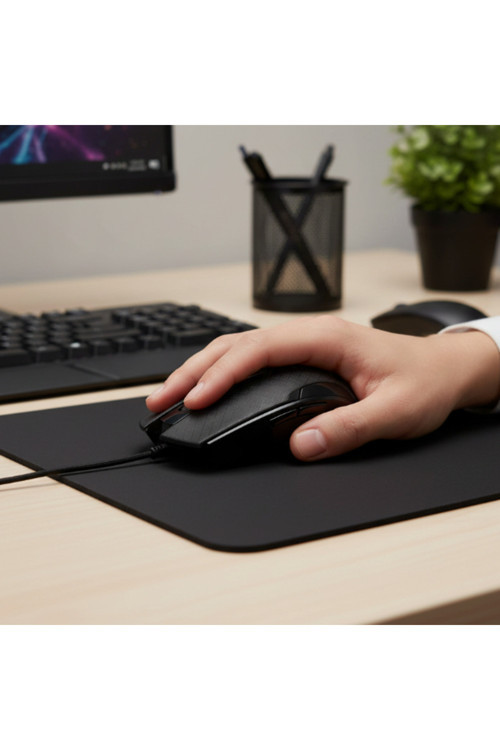 Siyah Mat Desenli USB Kablolu 3D Optik Mouse
