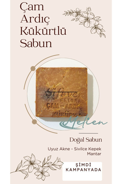 Doğal Yoğun Kükürt Çam Ardıç Katranı Sabunu Mantar Kepek Karşıtı Sabunu