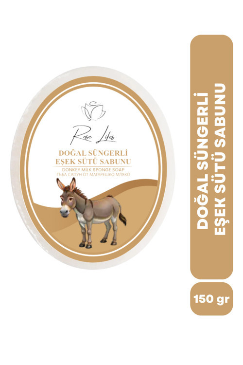 Dogal Süngerli Eşek Sütü Sabunu 150gr