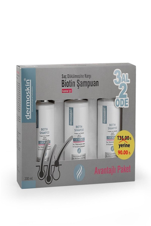 Biotin Şampuan Kofre Kadın 3x200ml