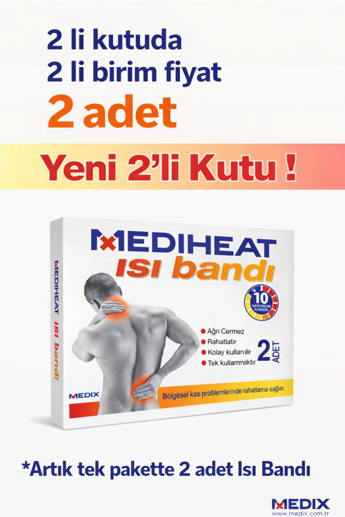 mediheat ısı bandı 2 li paket