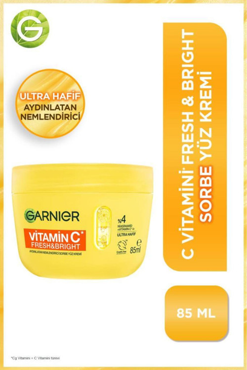 C Vitamini Fresh & Bright Aydınlatıcı Nemlendirici Sorbe Yüz Kremi 85 ML, Vegan & Cruelty Free