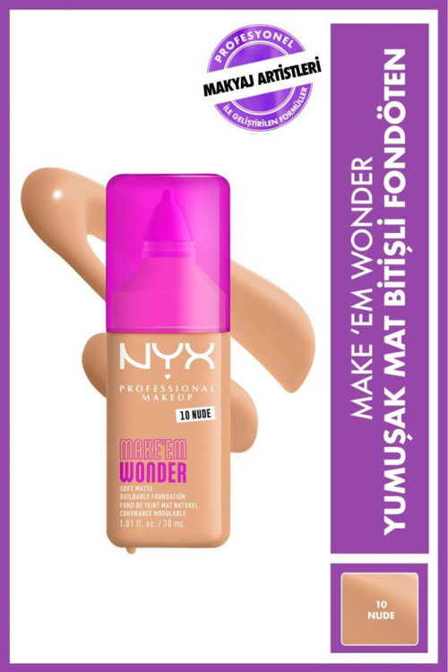 Make’ Em Wonder Yumuşak Mat Bitişli Fondöten 10 - Nude