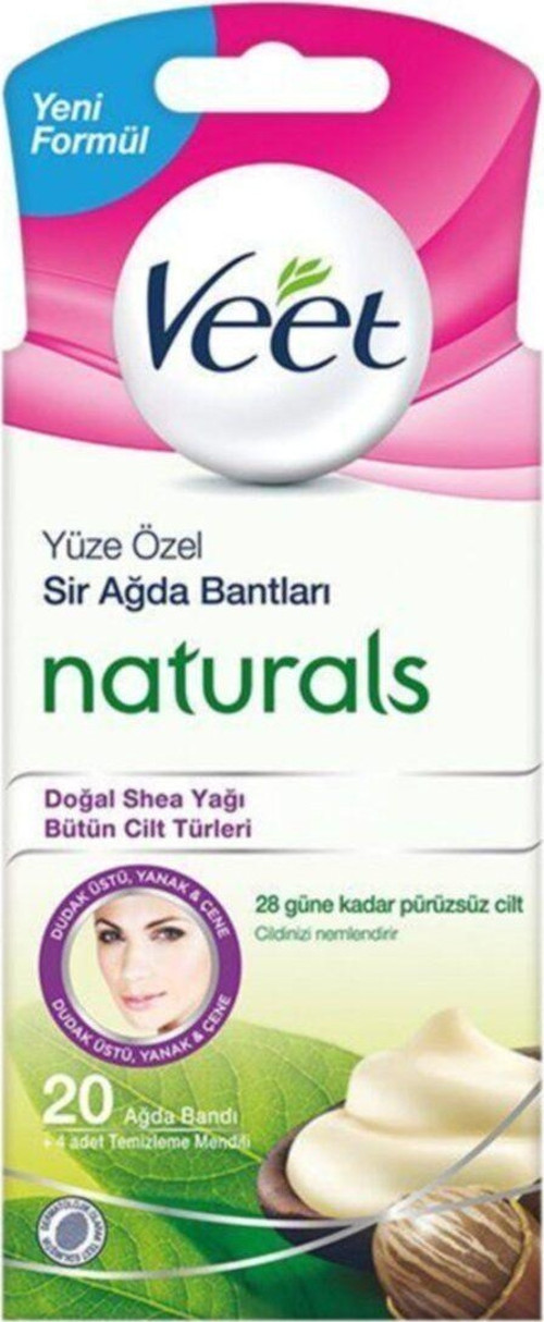 Naturals Doğal Shea Yağı Yüz Bölgesi Sir Ağda Bantları 20 Adet