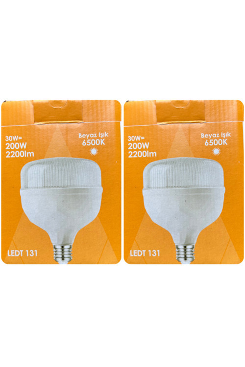 (2 Adet) Osaka 30W (200W) 6500K (Beyaz Işık) E27 Duylu (Kalın Duy) Torch Led Ampul (Yeni Model)