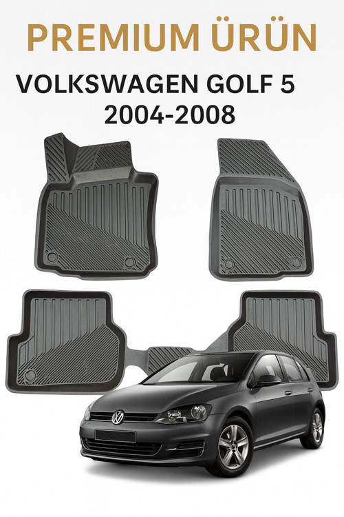 Volkswagen Golf 5 2004-2008 Uyumlu 3D Oto Paspas Premium Seri