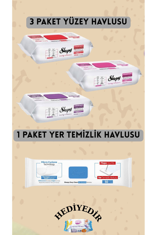 Yüzey Temizlik Havlusu Kiraz-Lilyum-Orkide-Çamaşır Suyu 400 Yaprak