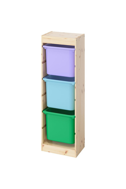 Çam Modern Saklama Ünitesi 44x30x91 cm Çocuk Odası Oyuncak Dolabı Düzenleyici