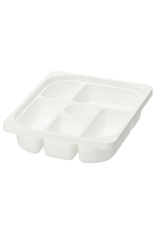 Beyaz Dayanıklı Saklama Kutusu 42x30x5 cm Oyuncak Düzenleyici Çocuk Odası