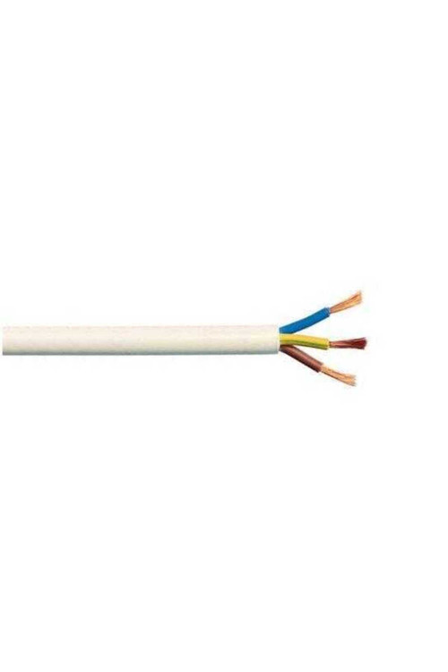 3X2,5 Mm² Ttr Kablo Çok Telli Yumuşak Beyaz H05Vv F 5 Metre