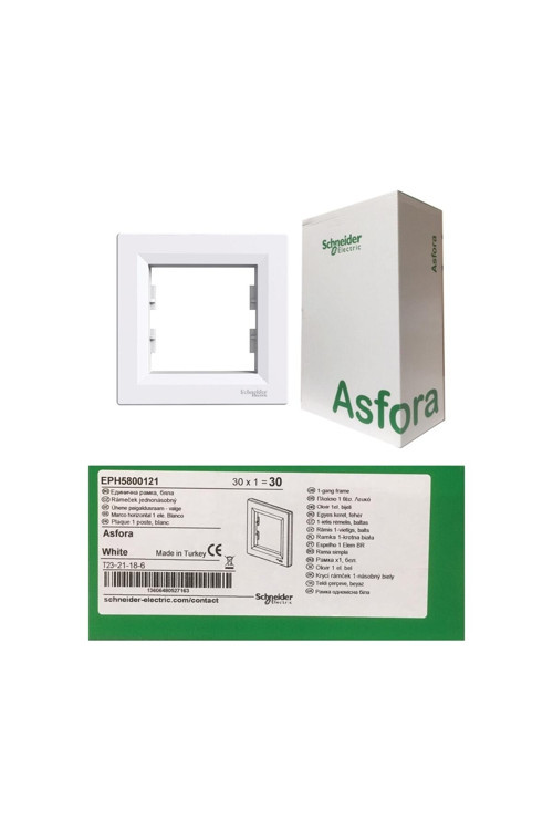 Asfora Tekli Yatay Çerçeve Beyaz 30 Adet ( 30Lu Paket )
