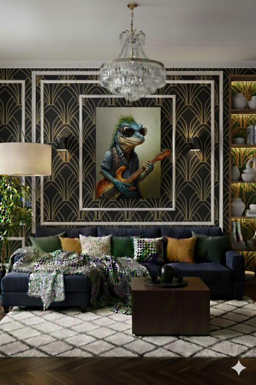 BLT DİZAYN Müzik Stüdyosu Dekoru Gitarist Kertenkele