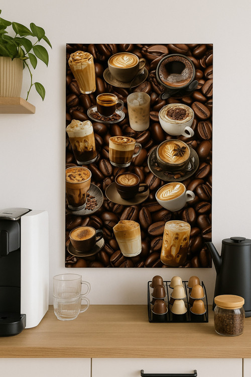 BLT DİZAYN Kahve Tutkusu Barista Sanatı ve Sıcak Enerji Cam Tablo
