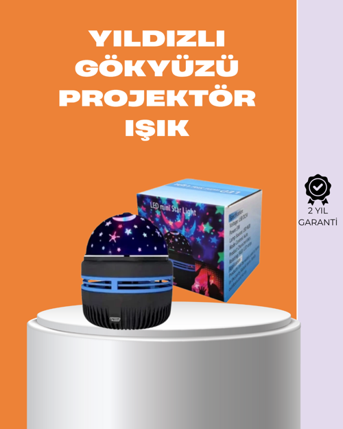 popüler Star Master Galaxy Projektör – 360° Dönebilen Gece Lambası, Dekoratif Ambiyans Işı�