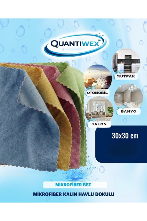 Büro Ev Ofis Hijyeni için 4ADET 30x30CM Kalın Mikrofiber Kalın Havlu Doku Temizlik Bezi Seti