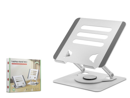 Büro Ev Ofis Bilgisayarı için Silver Alümin Alaşim 360 Dönen Stil Notebook Standı