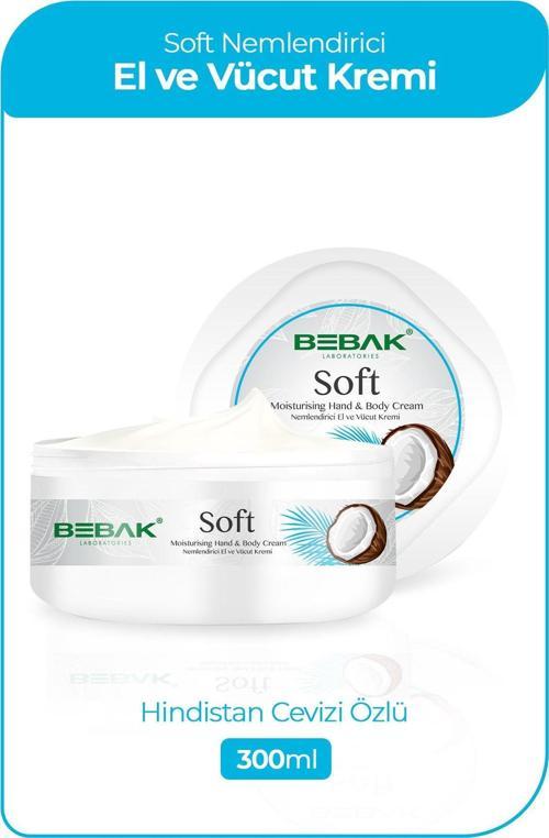 Soft Nemlendirici El Ve Vücut Kremi Kavanoz – Hindistan Cevizi 300 Ml