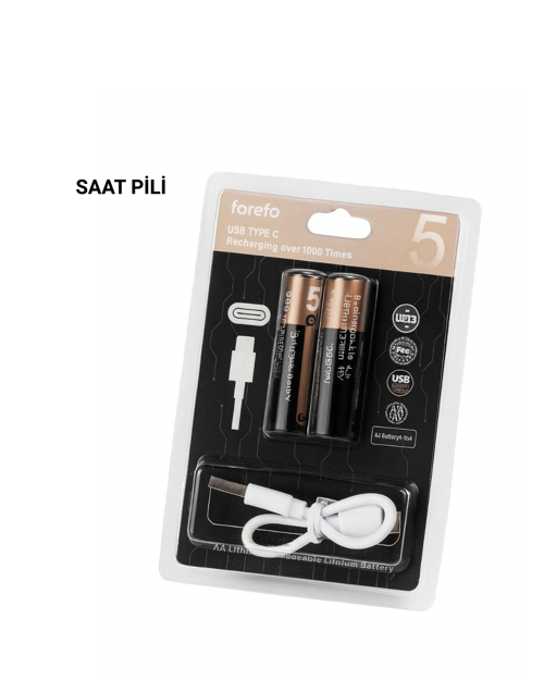 popüler USB Type-C ile Hızlı Şarj Edilebilen AA Lityum Pil 2026