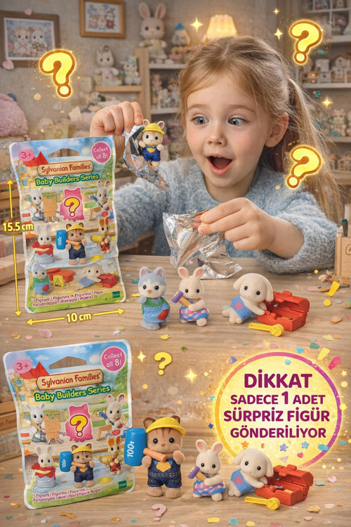 Sylvanian Families Baby Builders Sürpriz Paket İnşaat Temalı EPOCH Koleksiyon Bebek Figür - 1 ADET