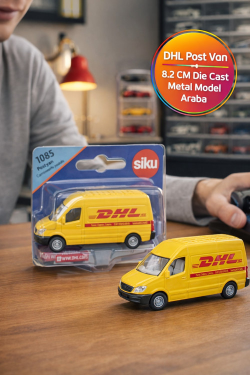 Siku 1085 Dhl Post Van Metal Model Kurye Kargo Minibüs Diecast Koleksiyon Arabası Modeli Sarı 8.2 Cm