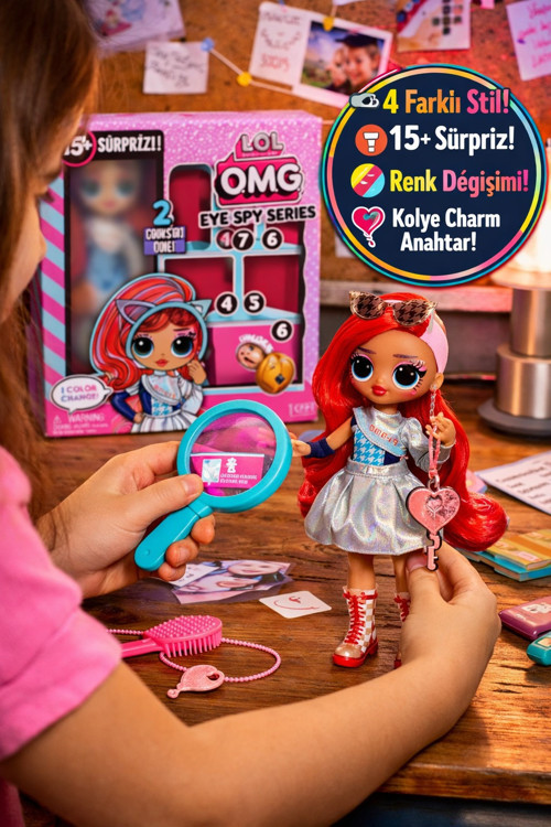 LOL Surprise OMG Eye Spy Series Moda Bebek 15+ Sürpriz Renk Değişimli 4 Stil Aksesuarlı Set!