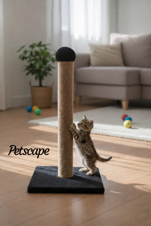 Dikey Kedi Tırmalama Tahtası İthal Jüt/Sisal İpli 40cm (Karışık renklerde gönderilmektedir)