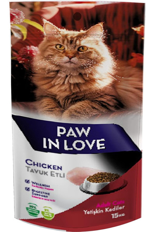 Paw İn Love Tavuklu Yetişkin Kedi Maması 15 Kg