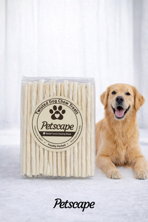 Burgu Köpek Ödülü Twisted Çiğneme Çubuğu Katkısız Diş Sağlığı Ödül Maması 1x100 Adet - 12 cm