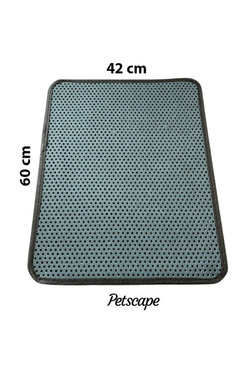 Ucuz Elekli Kedi Tuvalet Önü Paspası Kedi Kumu Paspası - 60x42cm Kırılmaz Plastik