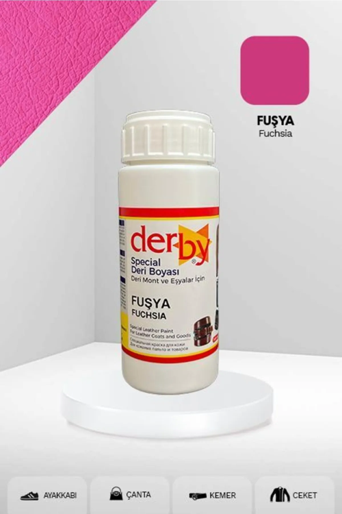 Special Fuşya Deri Boyası 100 ml / Mont Eşya Çanta Kemer Cüzdan Ayakkabı Deri Boyası