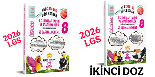 8.sınıf T.C inkilap tarihi ve atatürkçülük ilk doz ve ikinci doz deneme sinan kuzucu