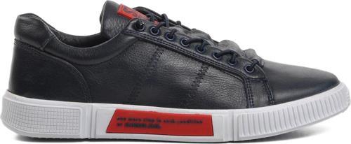 Basel 102 20250 Lacivert-Kırmızı Hakiki Deri Erkek Casual Ayakkabı