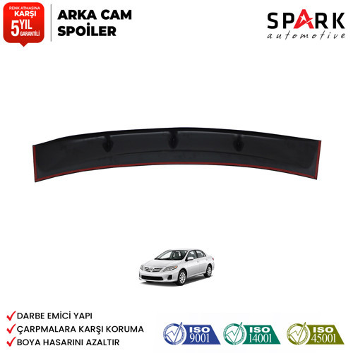 Toyata Corolla 2008-2013 Yıl Aralığı Uyumlu Arka Cam Spoyler