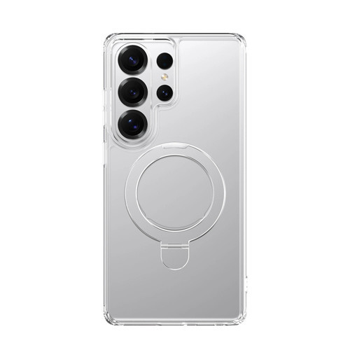 Galaxy S26 Ultra Kılıf M-safe Şarj Özellikli Raptic Air Stand Serisi Buzlu Transparan Tasarımlı Stan