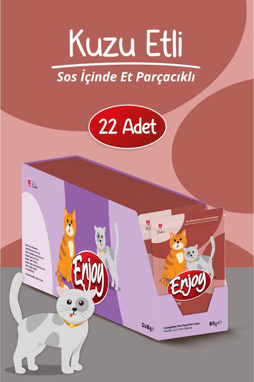 Kuzu Etli Kedi Pouch Yaş Mama 85Gr x 22 Adet