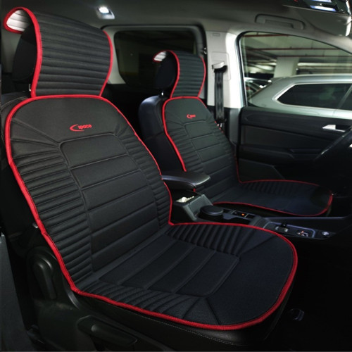 Volkswagen Passat B8 Oto Koltuk Minderi Ön 2 Li Set Siyah Kırmızı Bumerang SCR