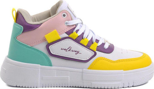 Nefertiti Beyaz-Sarı Unisex Hi Sneaker