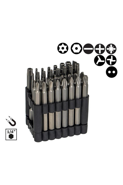 6524 Vidalama Bits Uç Seti 75 mm 32 Parça