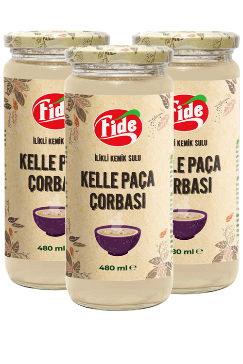 Kemik Sulu Kelle Paça Çorbası 480 ml x 3 Adet
