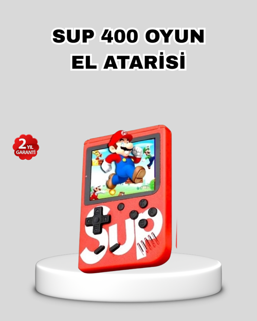 tekno SUP Retro El Konsolu – 500 Oyun, 2 Oyunculu, 3 İnç Ekran, Taşınabilir Şarjlı Atari 202
