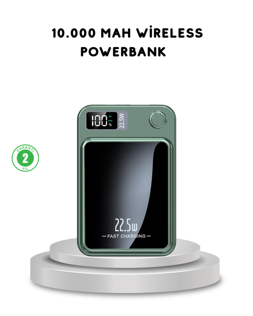 ieg™ MagSafe Powerbank Kablosuz Şarjlı ve 22.5W Hızlı Şarj Destekli