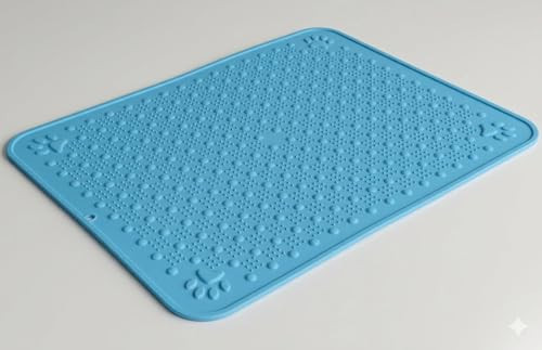 Plastik Kedi Paspası – Kaymaz, Su Geçirmez, Kolay Temizlenebilir Kedi Tuvalet Önü Paspası Mavi Renk