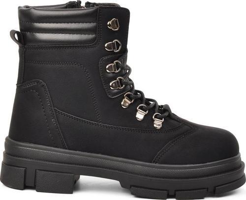 Sumi Siyah-Zümrüt İçi Kürklü Fermuarlı Kadın Bot