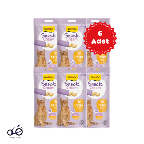 Snack Cream Tavuklu Kedi Ödülü 6x15gr 6 Adet