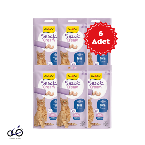 Snack Cream Ton Balıklı Kedi Ödülü 6x15gr 6 Adet