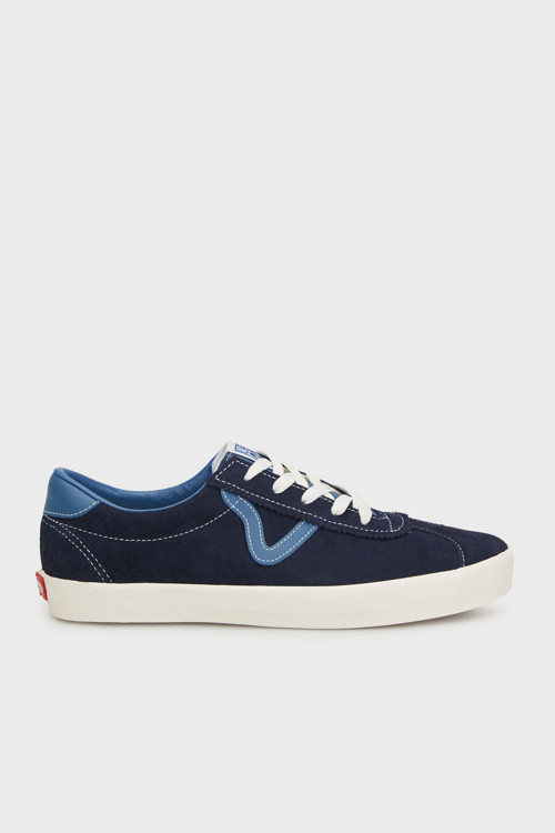 Sport Low Logolu Süet ve Deri Detaylı Sneaker Unisex Ayakkabı VN000D6NJDU1 LACİVERT