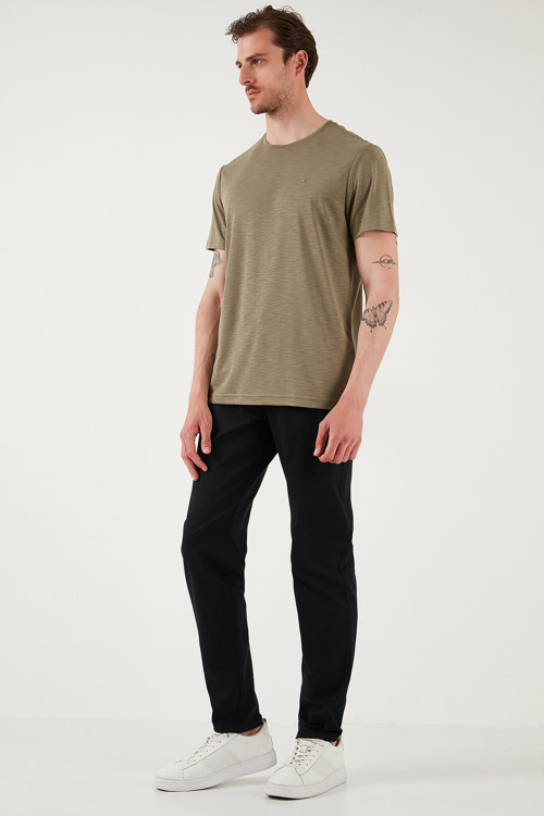 U.S. Polo Keten ve Pamuk Karışımlı Regular Fit Normal Bel Düz Paça Erkek Pantolon G081SZ0782115343 SİYAH