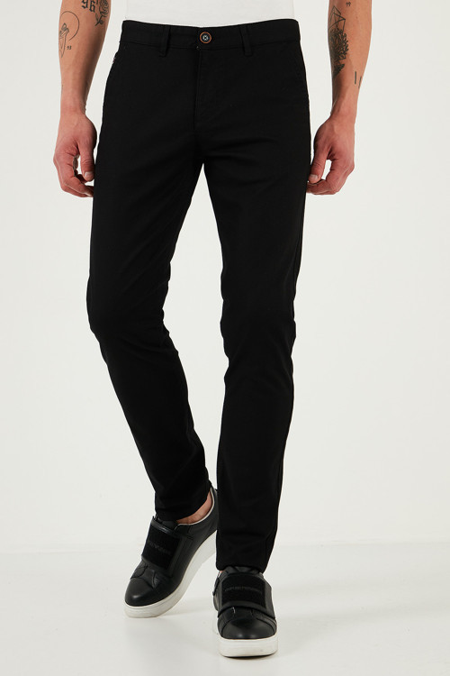 U.S. Polo Pamuklu Slim Fit Normal Bel Dar Paça Erkek Pantolon G081SZ0782098518 SİYAH