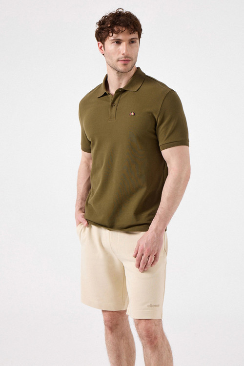% 100 Pamuk Regular Fit Düğmeli Erkek Polo Yaka T Shirt 6SM5044-KH KOYU HAKİ